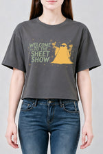 Welcome to the sheet show halloween crop top