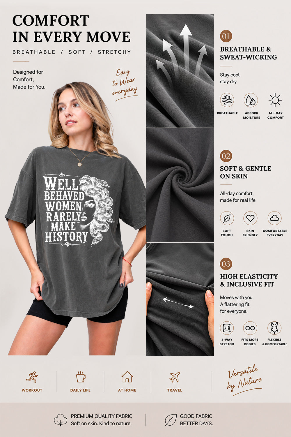 Well behaved women rarely make history tee