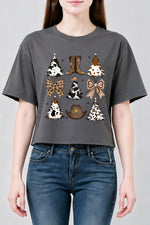 Western style christmas crop top