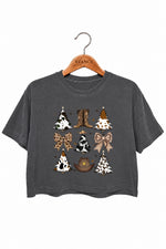Western style christmas crop top