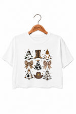 Western style christmas crop top