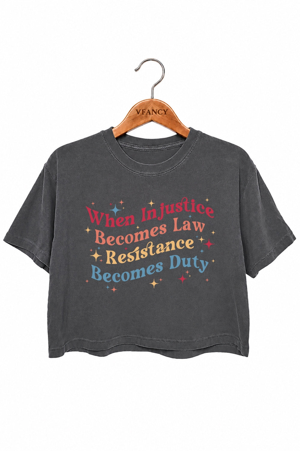 When injustice becomes law colorful crop top