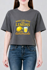 When life gives you lemons crop top