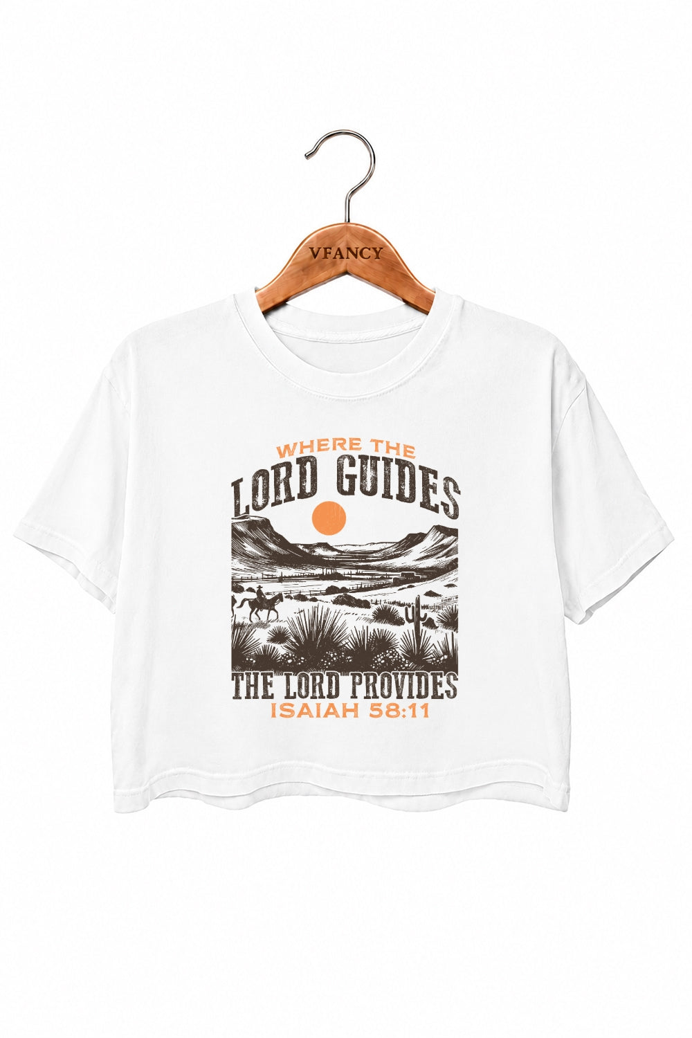 Where the lord guides crop top