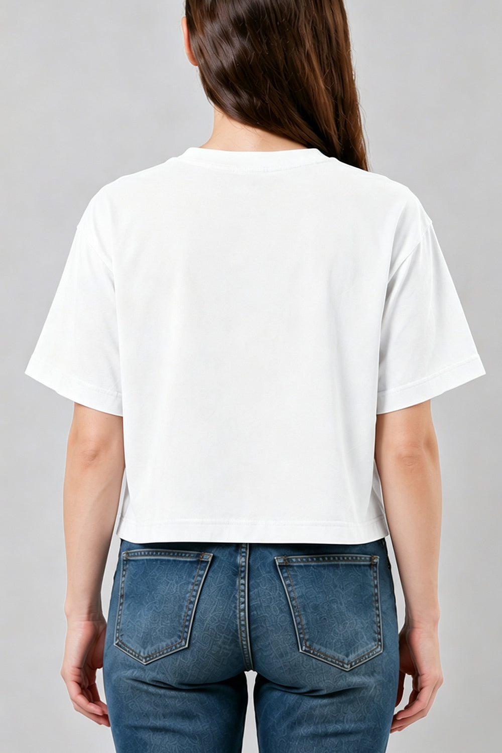 White crop top back