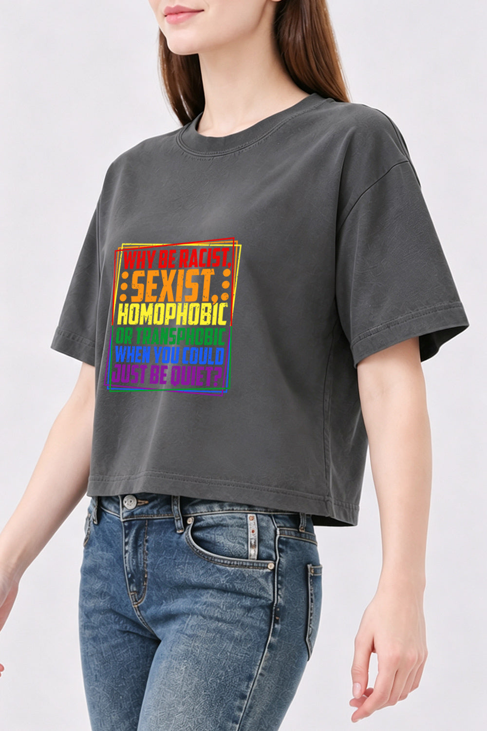 Why be question crop top