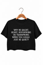 Why be question saying crop top