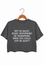 Why be question saying crop top