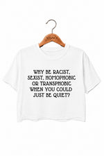 Why be question saying crop top