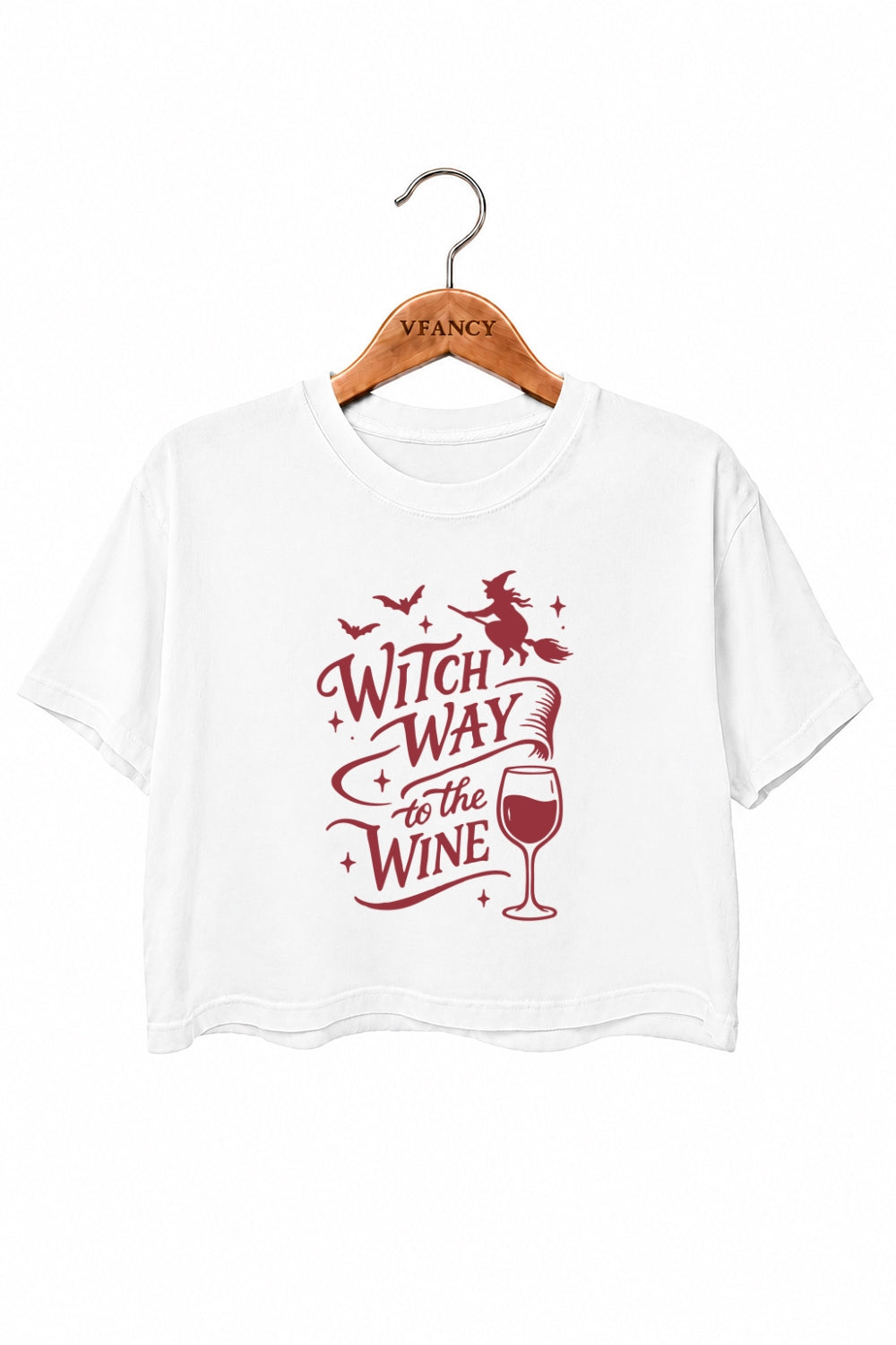Witch way to the wine crop top
