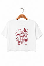 Witch way to the wine crop top