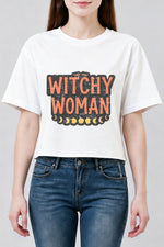Witch women moon crop top