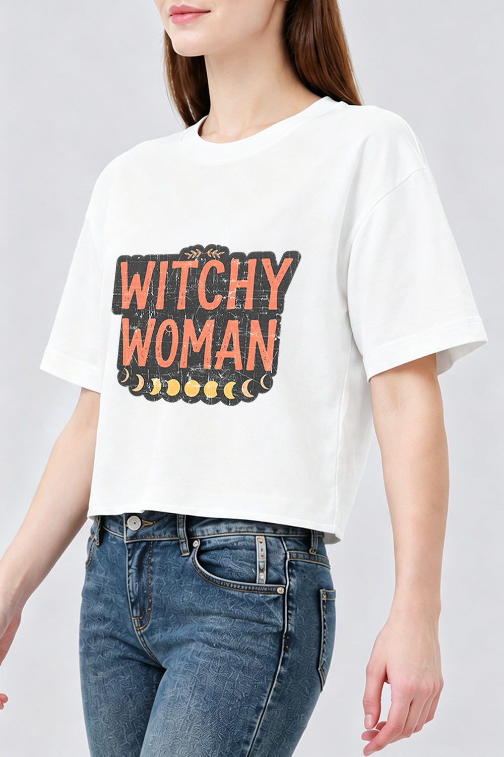 Witch women moon crop top