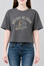 Witches be feral crop top