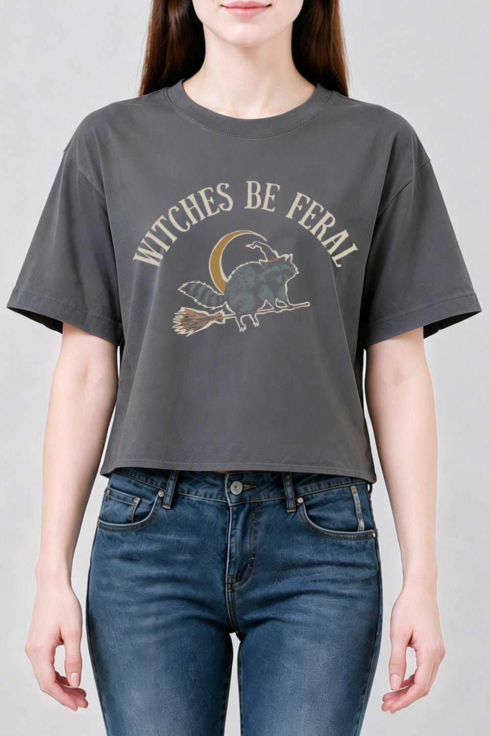 Witches be feral crop top