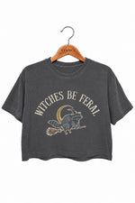 Witches be feral crop top