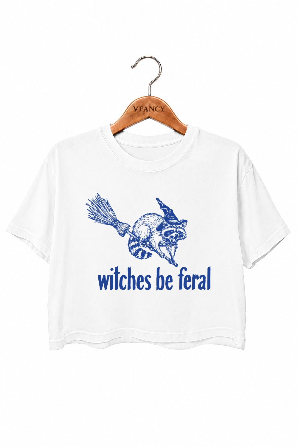 Witches be feral raccoon crop top
