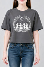 Witches dance in the moonlight crop top