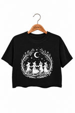 Witches dance in the moonlight crop top