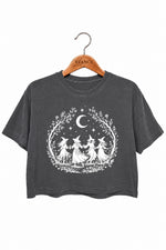 Witches dance in the moonlight crop top