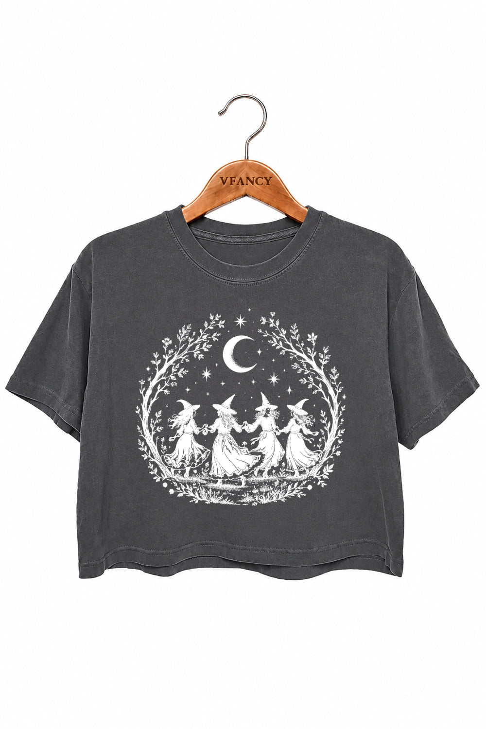 Witches dance in the moonlight crop top