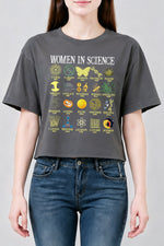 Women in science crop top
