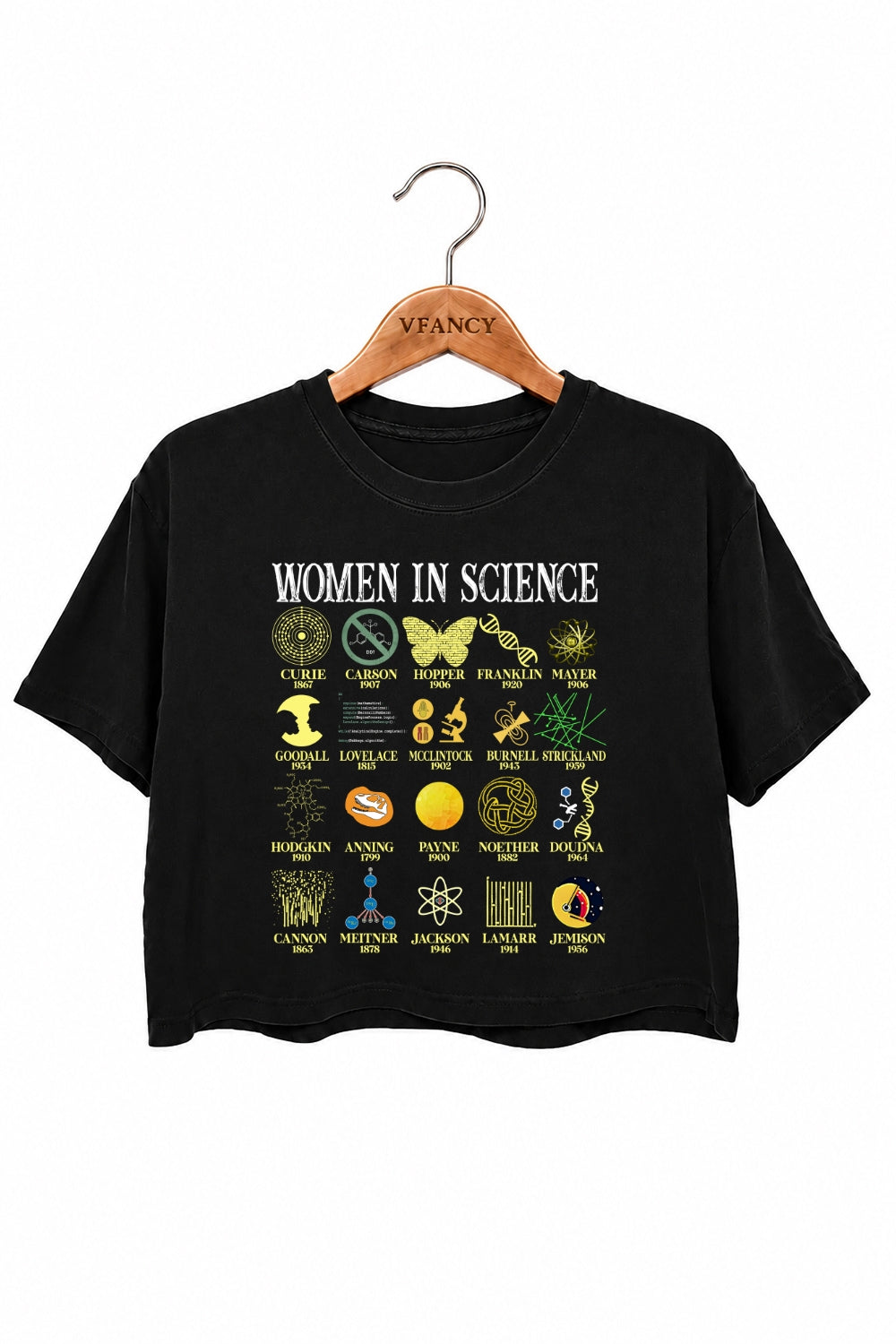 Women in science crop top