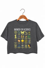 Women in science crop top