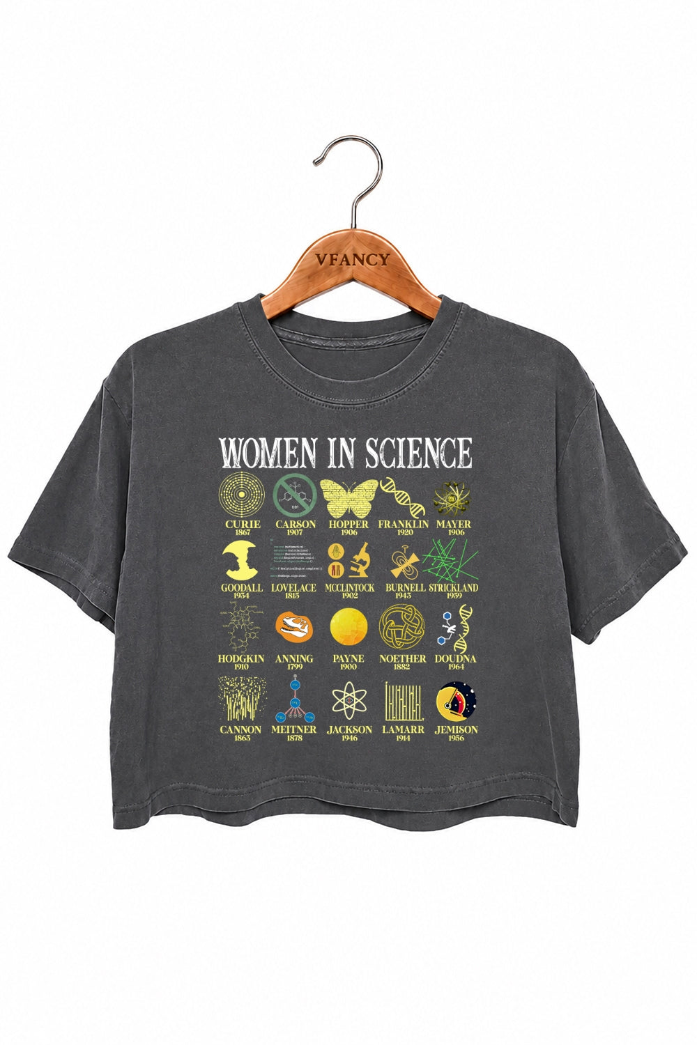 Women in science crop top