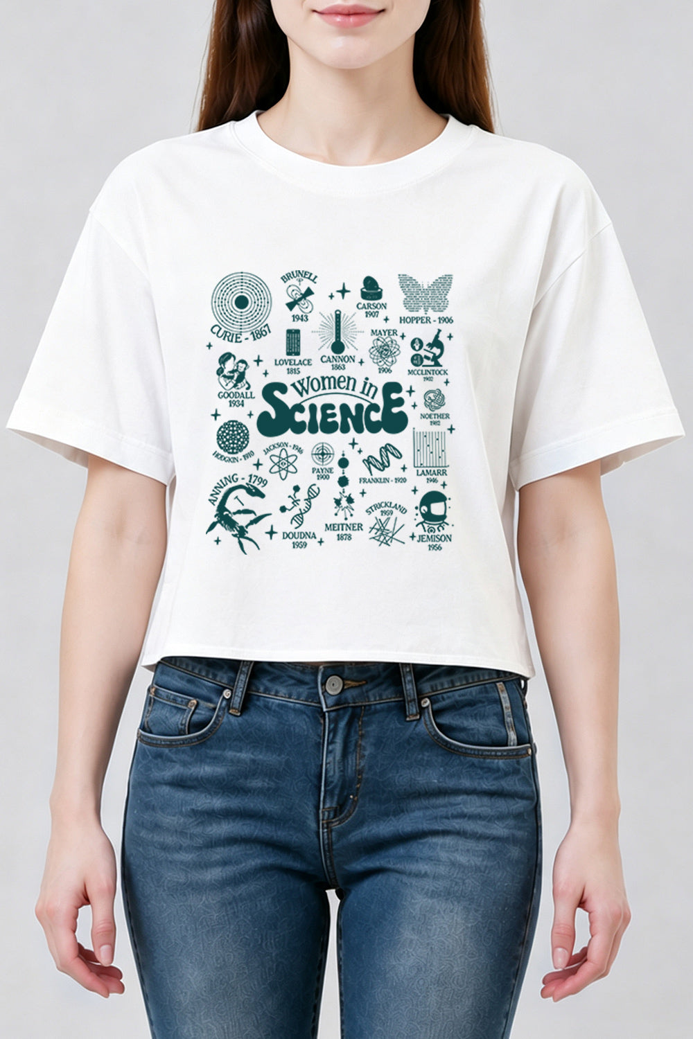 Women in science cute crop top