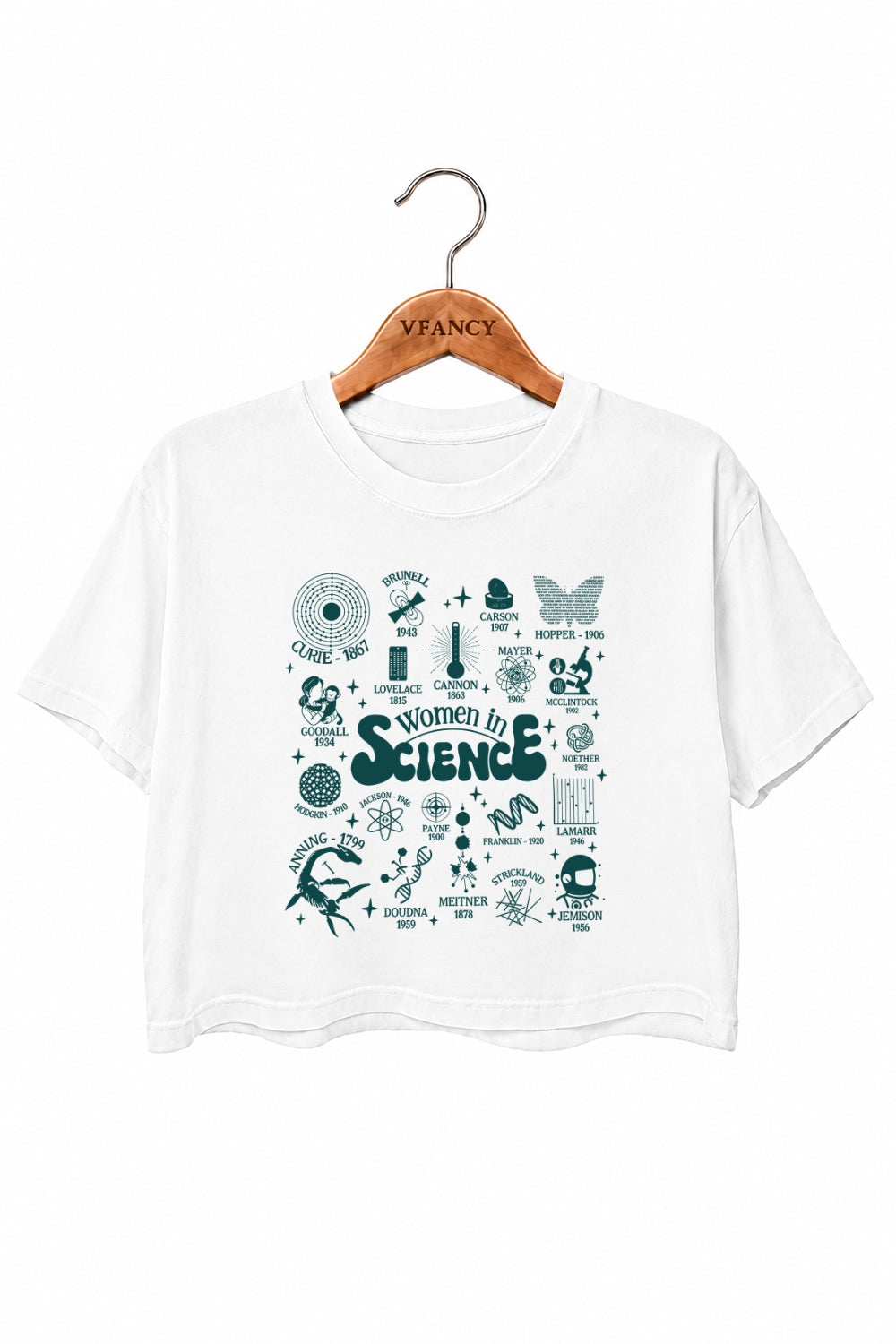 Women in science cute crop top