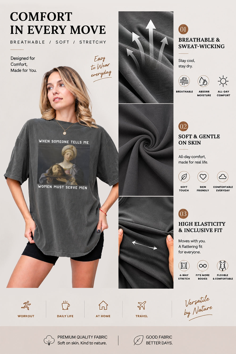Women must serve men funny tee