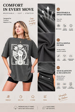 Women power floral tee