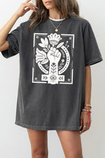 Women power floral tee