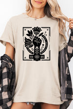 Women power floral tee